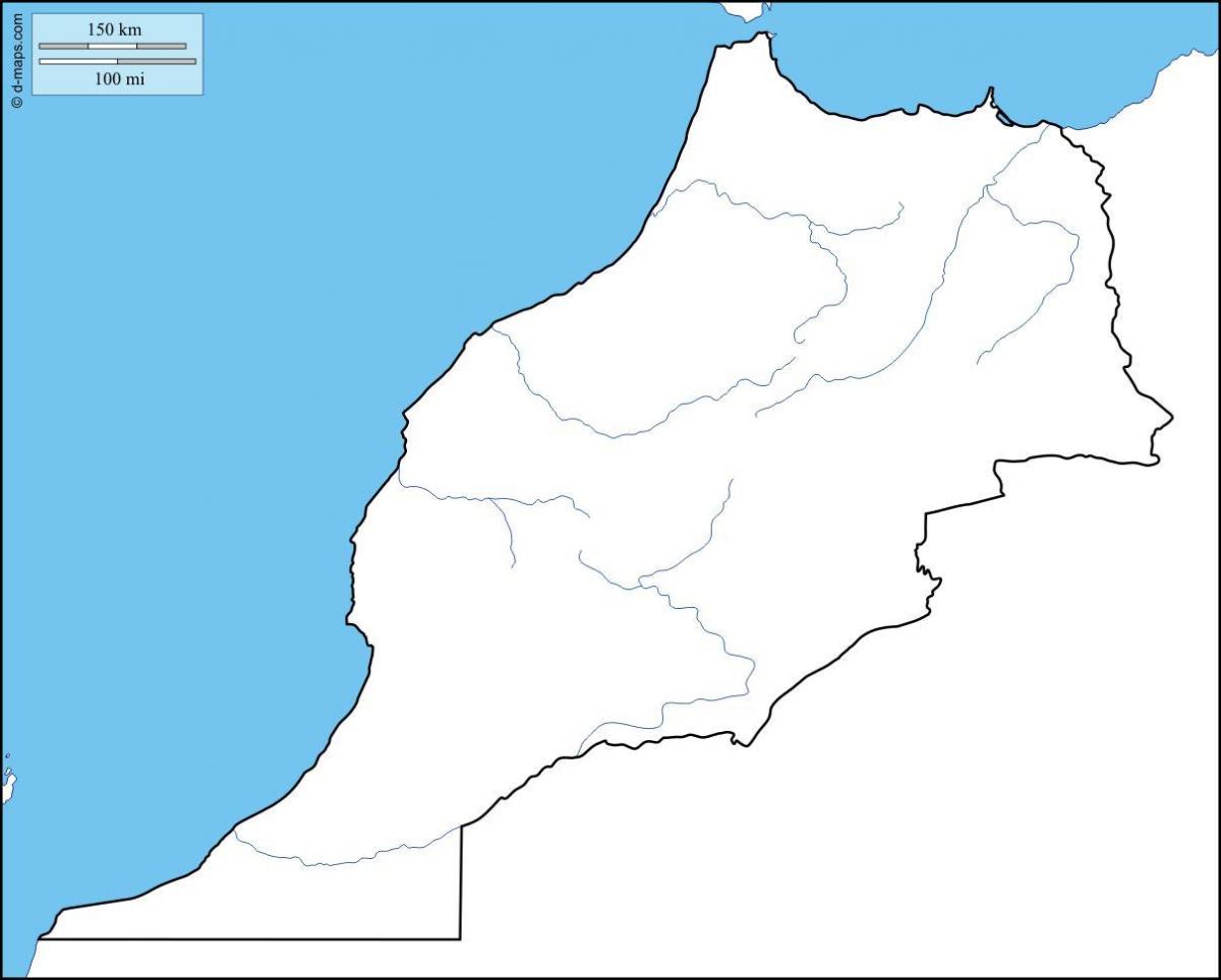 Empty Morocco map