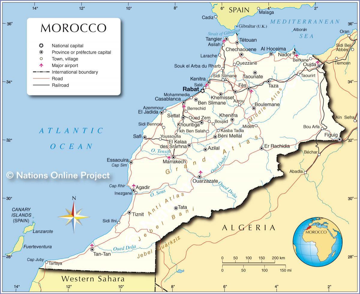 Morocco city map