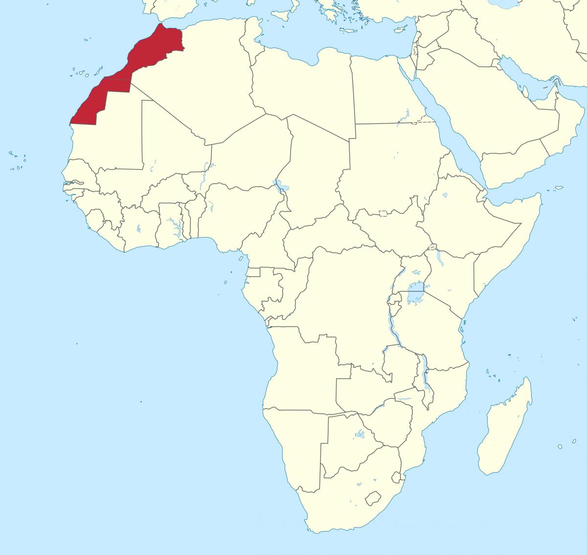 Morocco location on the Africa map