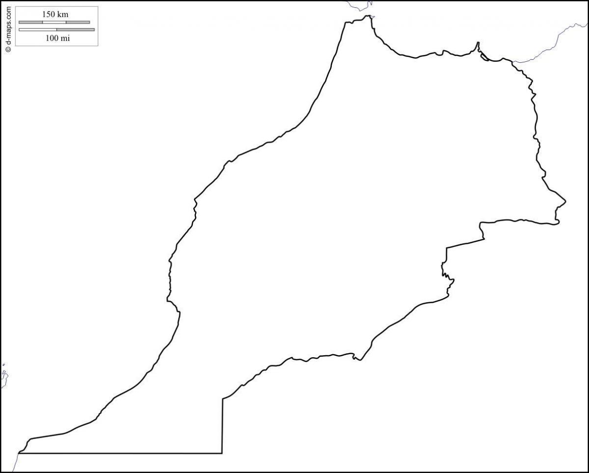 Morocco contours map