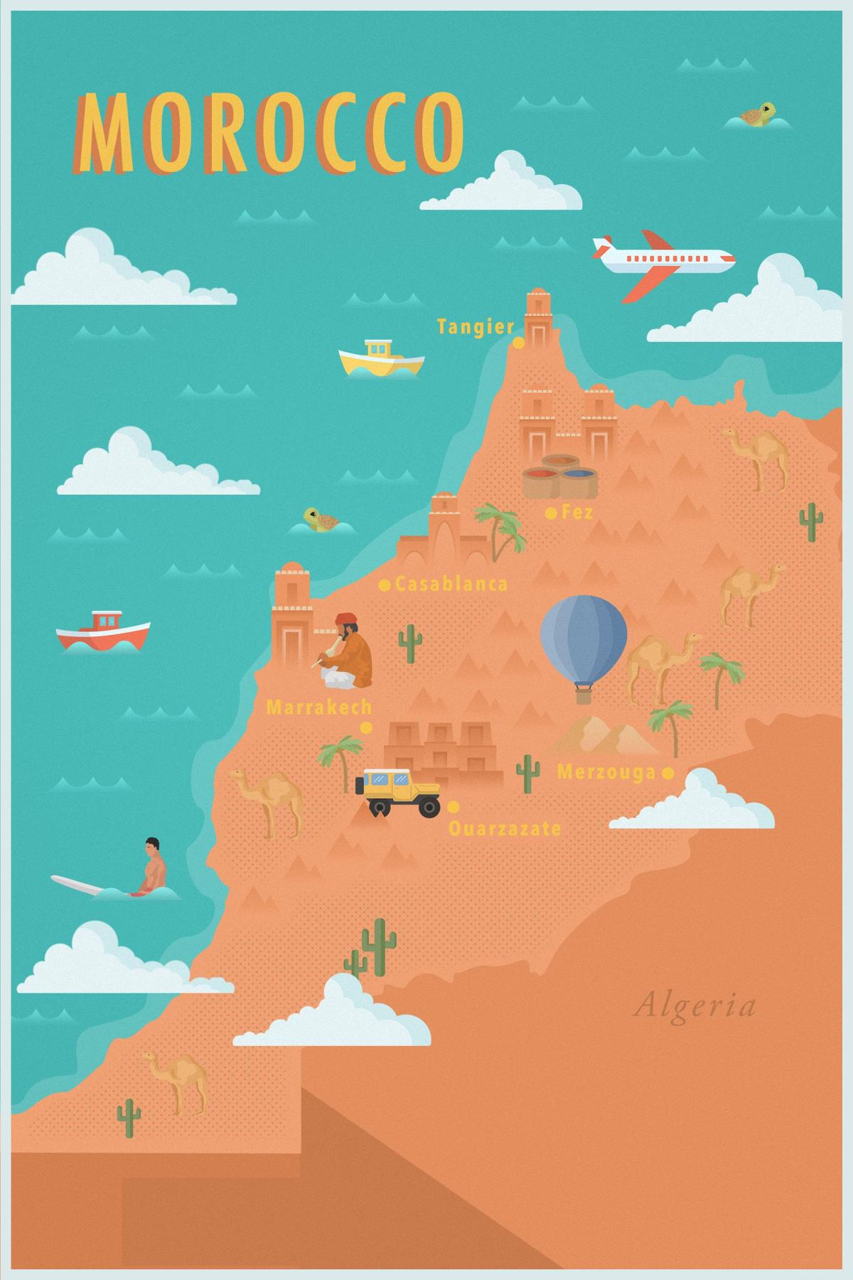 Morocco travel map
